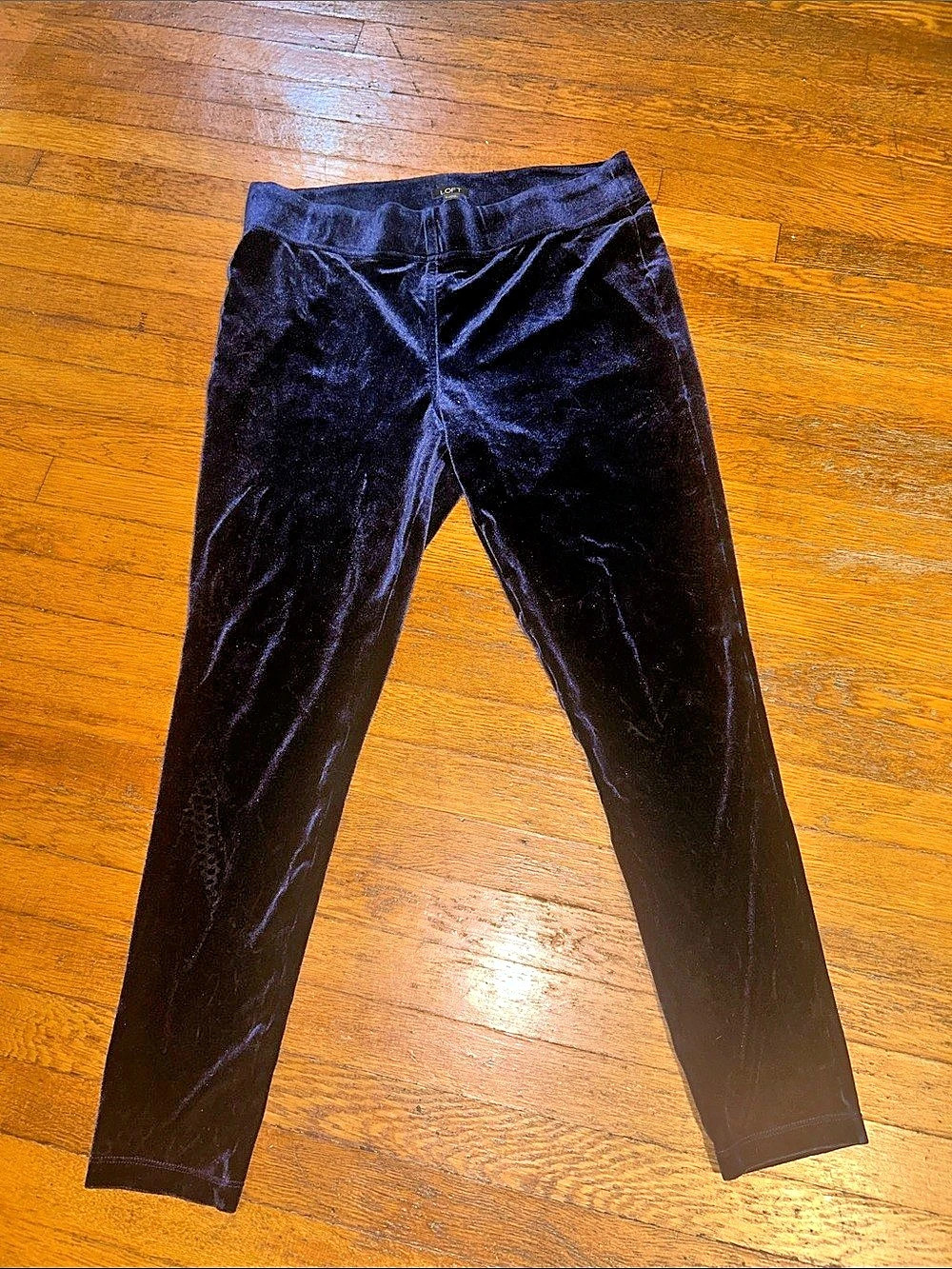 LOFT Velvet Pull On Leggings Black